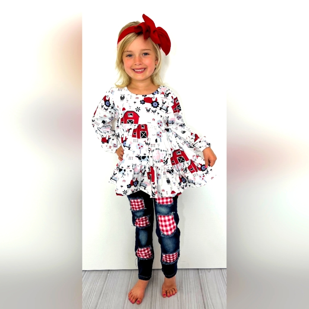Red Barn Girl's Set
